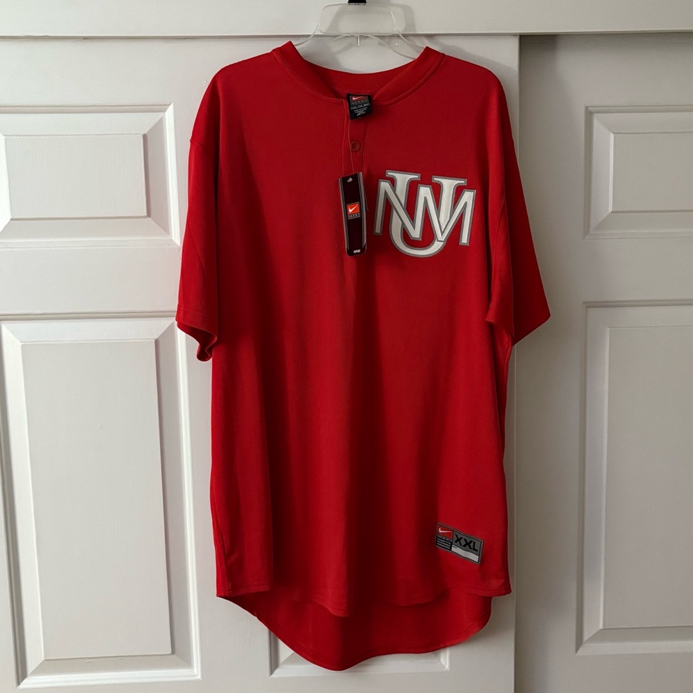 Nike Red Henley Shirt with Bold Logo
University of Nevada XXL